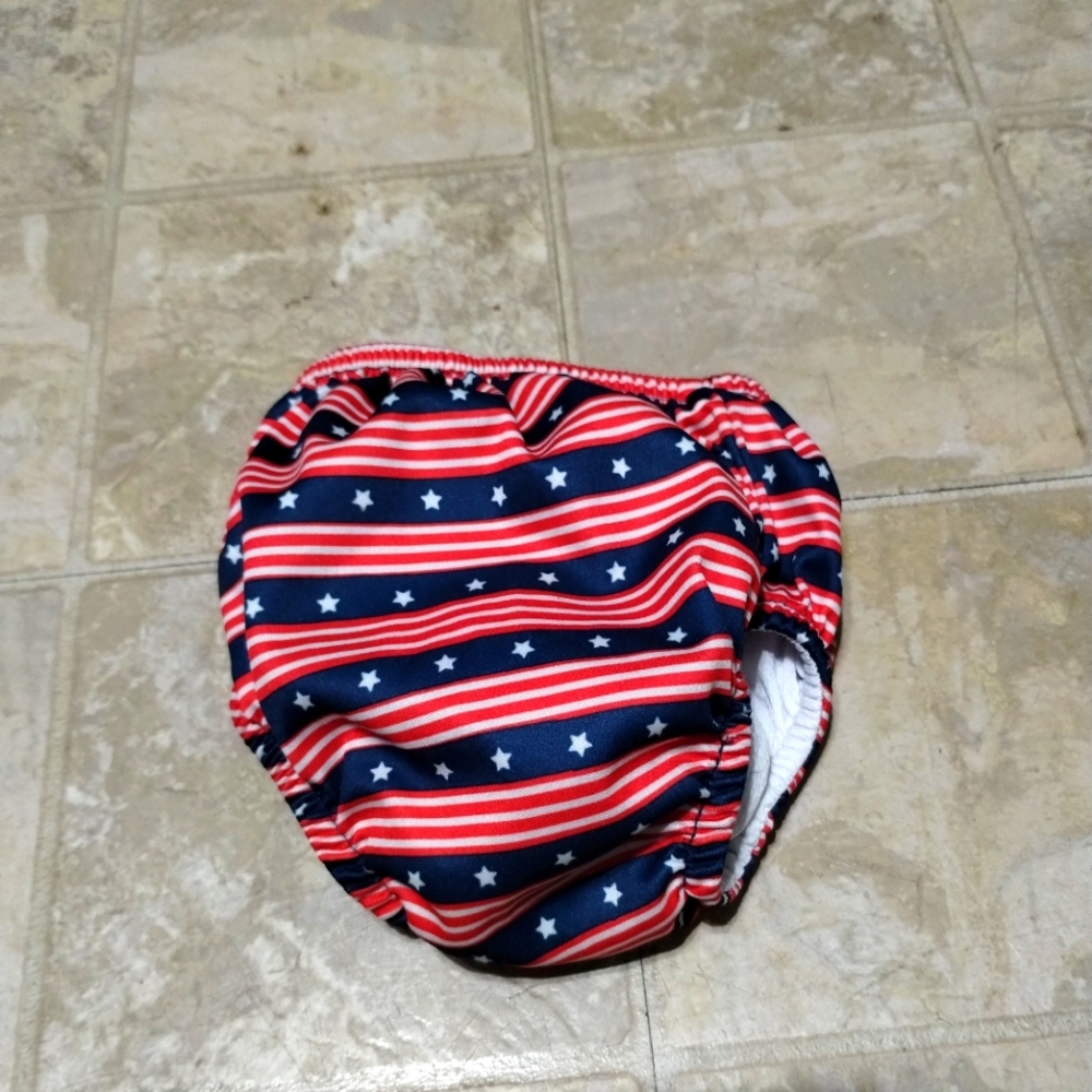 I Play by Green Sprouts 18 Months Stars and Stripes Reusable Swim Diaper - Picture 2 of 16